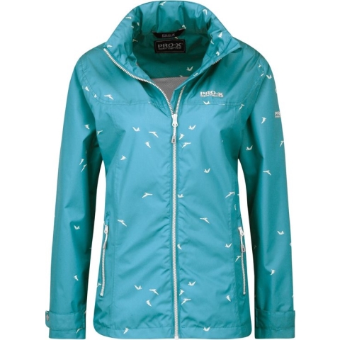 Blauw met zwaluwen kinder regenjas Nora van Pro-X Elements 152