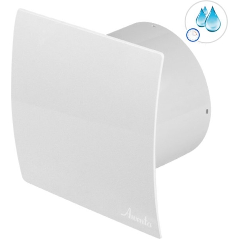 Badkamerventilator SILENT Ø100 mm - 75m³/h - Timer - Vochtsensor - Wit