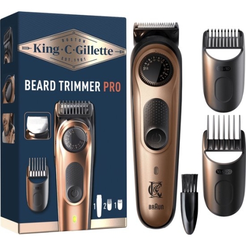 King C. Gillette baardtrimmer PRO voor mannen - met precisiedraaiknop voor 40 lengte-instellingen