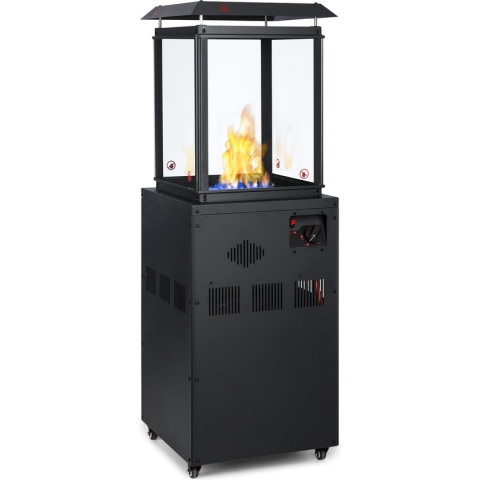 Blumfeldt Flagranti Gaskachel - 8Kw - Gasfles - Tot 11 Kg - Edelstaal - Zwart