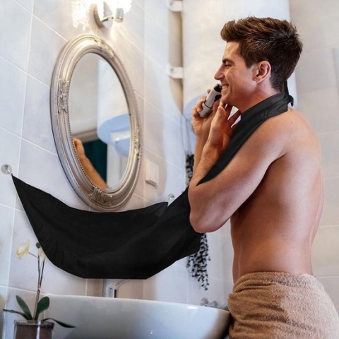 *** 5 stuks Baard Cape Zwart - Scheerschort - Baardhaar Trimmer Opvang - Baard accessoires - van Heble® ***