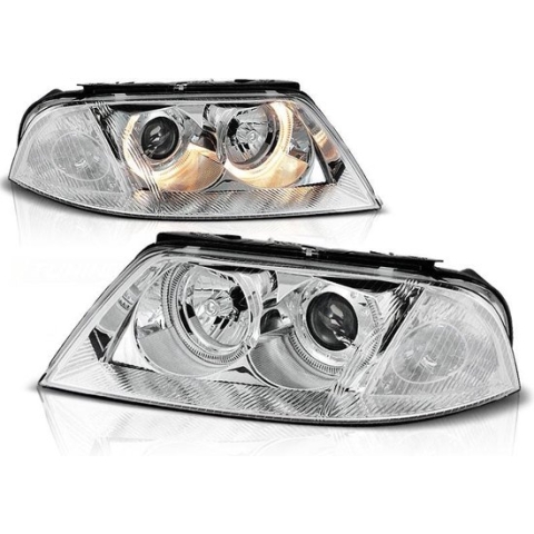 Koplampen dual halo rims VW PASSAT 3BG B5 FL 09 00-03 05 ANGEL EYES CHROOM