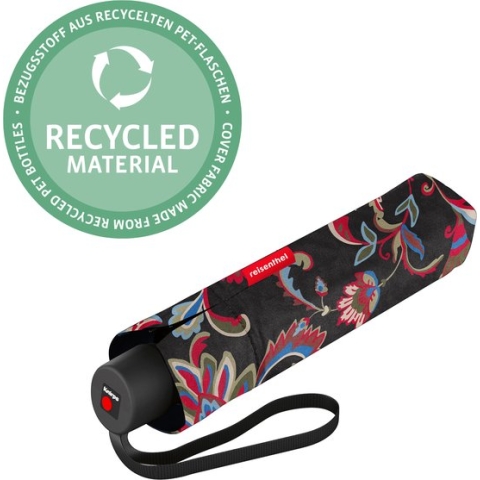 Reisenthel Umbrella Pocket Classic Opvouwbare Paraplu - ø 99 cm - Paisley Zwart