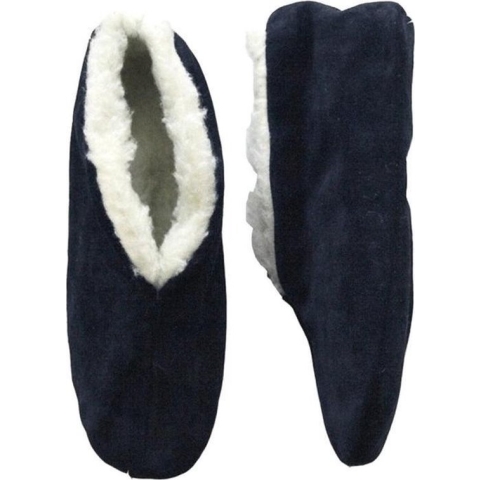 Navy echte suede Spaanse sloffen dames maat 40