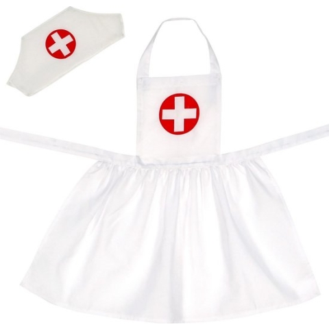 Widmann - Verpleegster & Masseuse Kostuum - Professionele Set Verpleegster - Meisje - Wit / Beige - Maat 113 - Carnavalskleding - Verkleedkleding