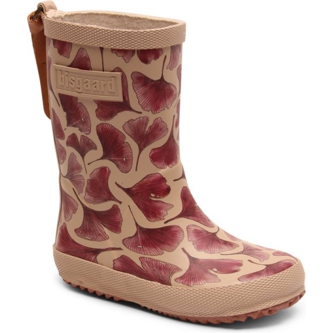 Bisgaard - Regenlaarzen voor kinderen - Fashion - Bordeauxrood bladeren - maat 29EU