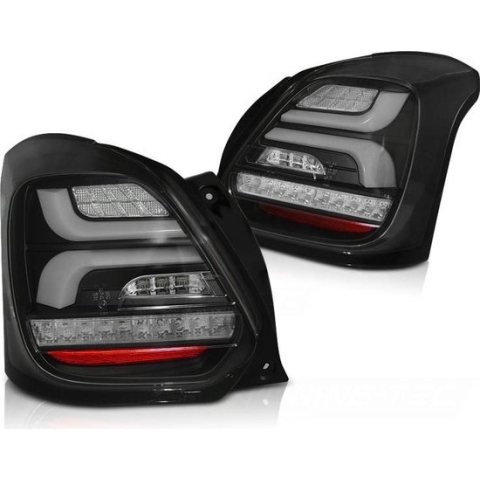 Achterlichten SUZUKI SWIFT VI 17- ZWART LED SEQ