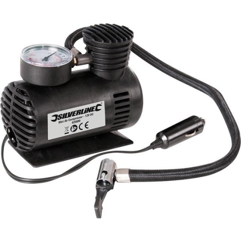 Silverline Mini luchtcompressor 12 V DC