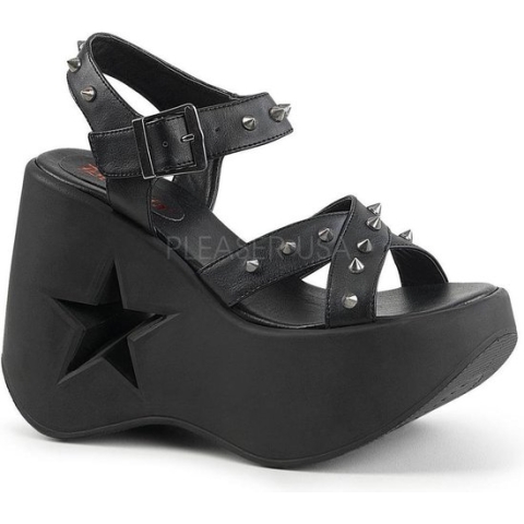 DemoniaCult Plateau Sandaal -36 Shoes- DYNAMITE-02 US 6 Zwart