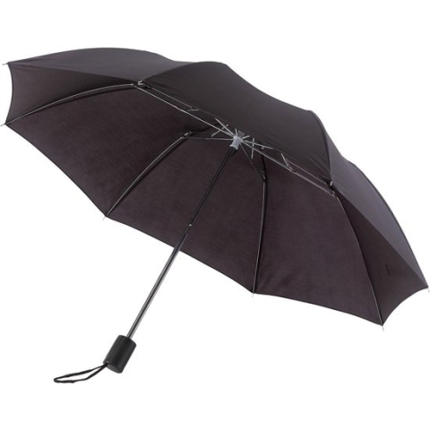 3x Opvouwbare paraplus zwart 85 cm - Uitklapbare paraplu's