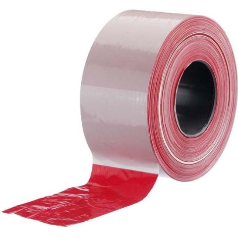 Afzetlint rood/wit 500 meter in dispenserdoos