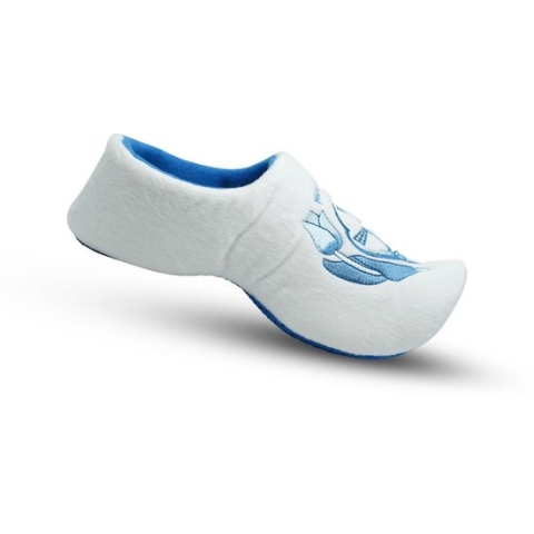 Klomppantoffels - Molen en Tulpen - Wit/Blauw - Maat 42-44