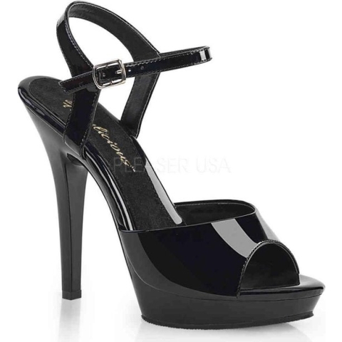 EU 40 = US 10 | LIP-109 | 5 Heel, 3/4 PF Ankle Strap Sandal