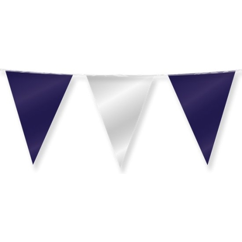 Party Flags foil - Dark blue and silver