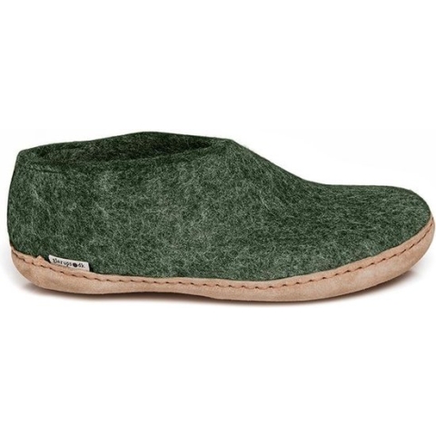 Glerups Schoen met leren zool-Groen-46