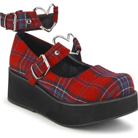 Demonia Plateau Sandaal -38 Shoes- SPRITE-02 US 8 Rood/Blauw