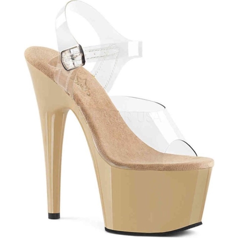 EU 40 = US 10 | ADORE-708 | 7 Heel, 2 3/4 PF Ankle Strap Sandal