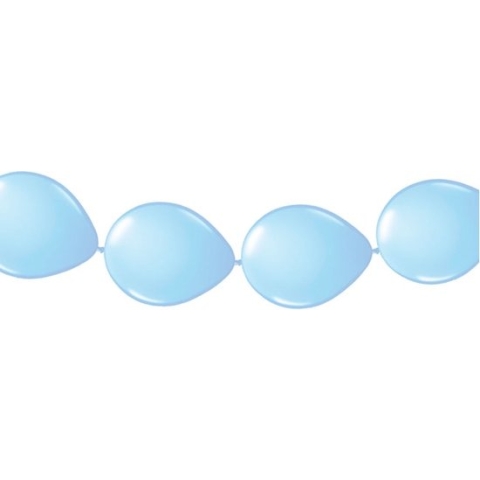 Ballonnen verjaardag of feest slinger lichtblauw 3 meter - Babyshower - Baby Boy - Decoratie