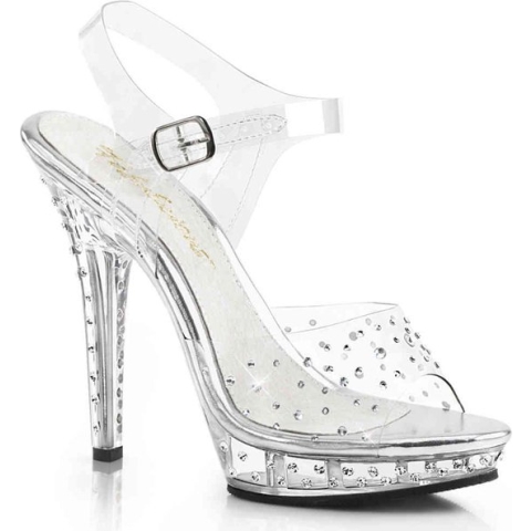 Fabulicious Sandaal met enkelband -42 Shoes- LIP-108RS US 12 Zwart