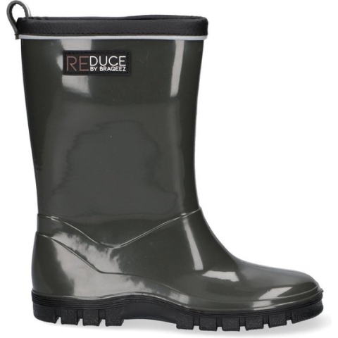 Braqeez 120960-569 Jongens Regenlaarzen - Groen - PVC - Geen Sluiting - Duurzaam/Recyclebaar