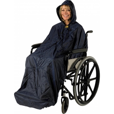 Splash - Wheely Mac - regenponcho met kap - zonder mouwen - ongevoerd large - blauw