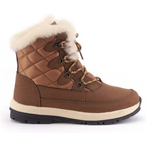 Warmbat Abbott Snowboots - Maat 40 - Vrouwen - bruin - crème - geel