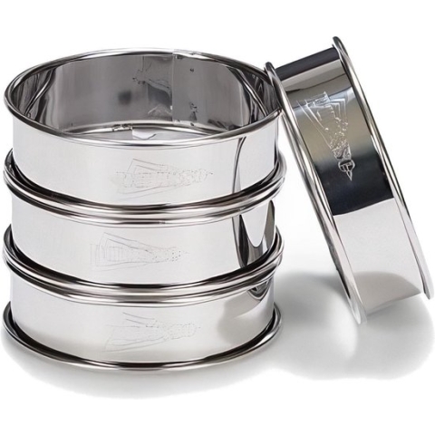Patisse Flanringen Set van 4 8 cm RVS