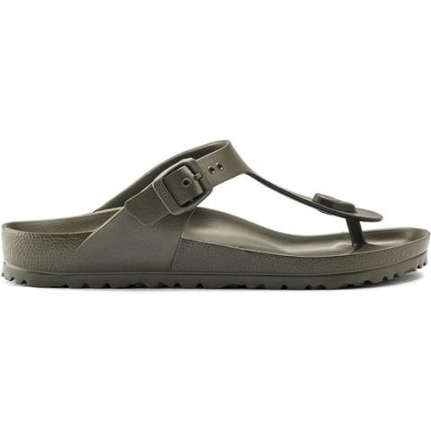 Birkenstock Slippers - Maat 38 - Unisex - donkergroen (kaki)