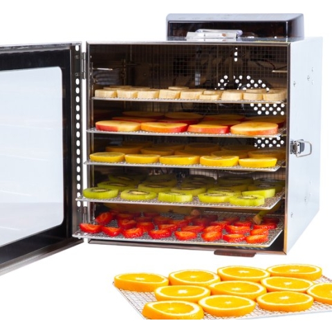 Vita5 Nobel S Voedseldroger – Droogoven - RVS – 24-Uurs Timer - 30-90°C – 400 Watt – Led-bedieningspaneel – Dehydrator – 6 Laags