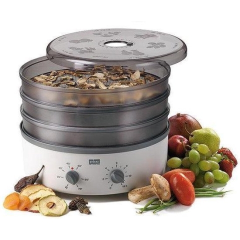 Stöckli Ovens Dehydrator Voedseldroger met 3 Metaal Roosters en Tijdsklok