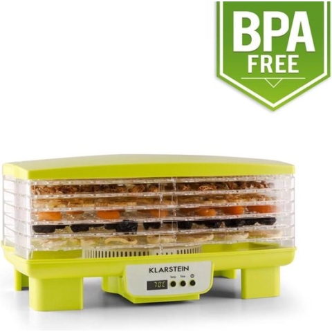 Bananarama droogautomaat zwart 550W droger dehydrator 6 verdiepingen