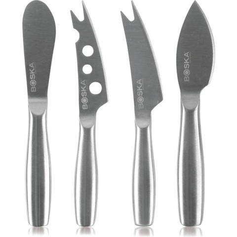 Boska Kaasmessenset Mini Copenhagen - Set van vier stuks - Kaasmessenset - Vaatwasserbestendig - RVS -Kaasmesjes - Kaasmessen set - Kaasbestek - Tapas mesjes - Cadeautips - Giftset - Cadeauset - Keukengerei - Keuken accessoires - 10 jaar garantie