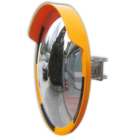 Ronde verkeersspiegel - geel zwart Ø 800 mm