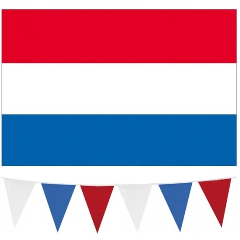 Haza - Nederlandse vlaggen feestversiering set 3-delig - Holland supporters