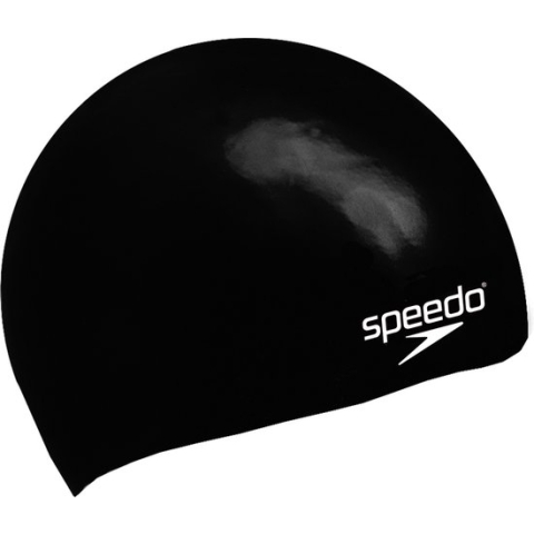 Speedo Plain Moulded Silicone Junior Zwart Unisex Badmuts - Maat One Size
