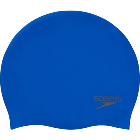 Speedo Plain Moulded Silicone Cap Blauw Unisex Badmuts - Maat One Size