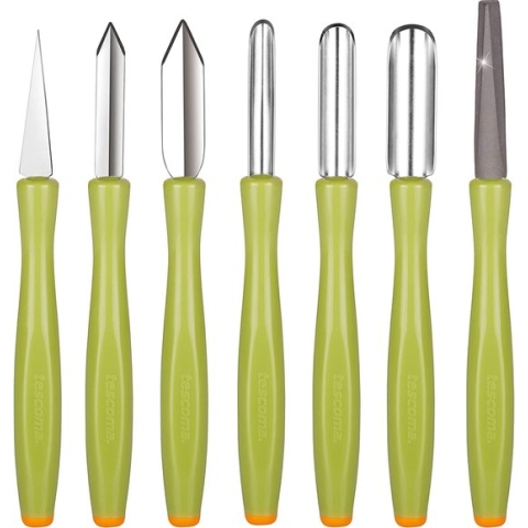 Tescoma Presto Carving messenset, groen/oranje