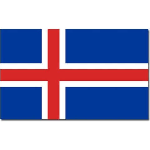 Vlag IJsland 90 x 150 cm feestartikelen - IJsland landen thema supporter/fan decoratie artikelen