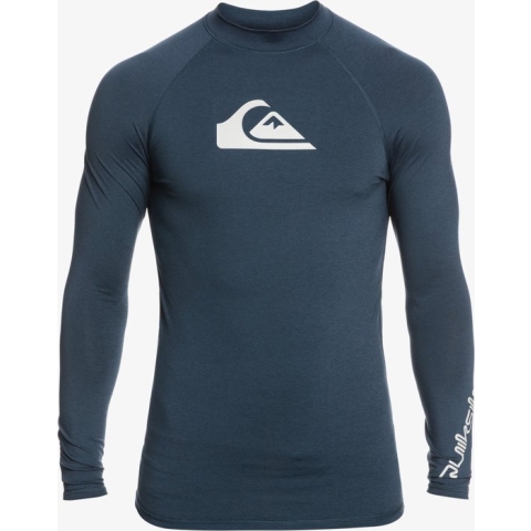 Quiksilver - UV Rashguard voor mannen - All Time Lange mouw - UPF50 - Navy Blazer - Blauw - maat XS