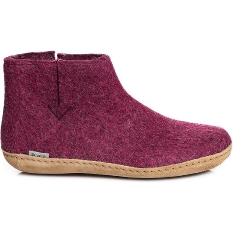 Glerups Laars met leren zool-Cranberry-39