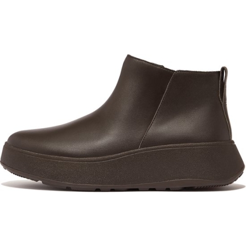 Fitflop F-mode Leather Flatform Zip Ankle Laarzen Bruin EU 39 Vrouw