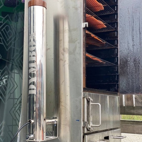Dymbox 5,0L koud rookgenerator incl. fileermes t.w.v. €26,95. set bevat 3KG/9000ml Beuken rookhout, luchtpomp - voor rookovens, rookkasten en BBQ ( cold smoker ) koud rook generator CSG