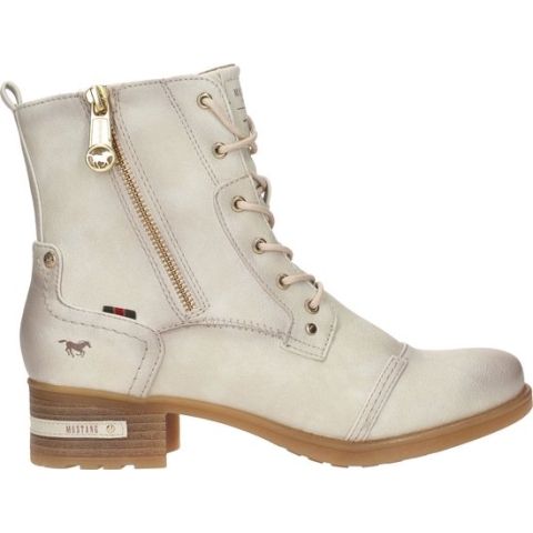 Mustang Veterschoenen Hoog Veterschoenen Hoog - gebroken wit - Maat 39
