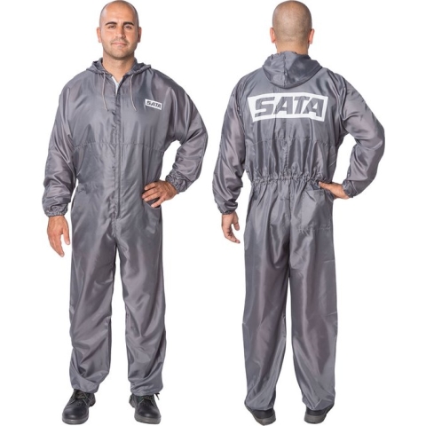 SATA spuitoverall met capuchon - Grijs-XXL