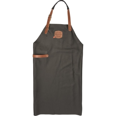 Xapron - Bovine Schort met Schouderbanden Large Leer - Leer - Bruin