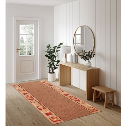Tapiso Antislip Rubber Vloerkleed Beige Gang Rubbermat Tapijt Maat- 80x250