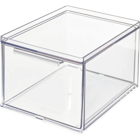 Opberglade, 17.8 x 13.3 x 10.8 cm, Kunststof, Transparant - iDesign | The Home Edit