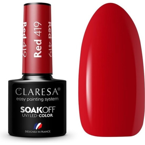 Soak Off UV/LED Rode Hybride Vernis 419 5g