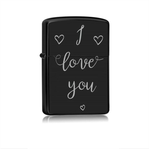 Aansteker Zwart - I Love You