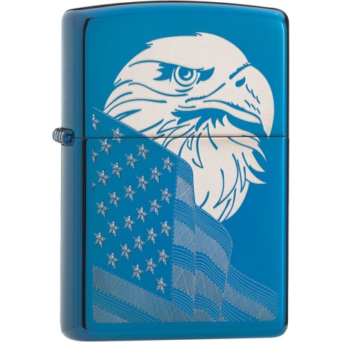 Zippo Blue Eagle High Polish